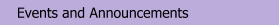 Events and Announcements 